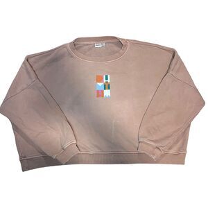 Rhythm Sweatshirt Slouch Sweater Pink Womens Sz. Large‎ Lounge Beach Boho Surf